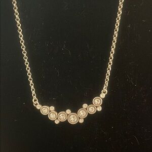Elegant brighton silver tone Necklace with Crystal Accents